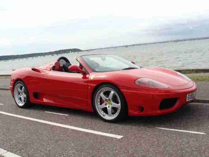 2003 (03) FERRARI 360 SPIDER F1 CONVERTIBLE ROSSO RED NERO LEATHER 25,000 MILES