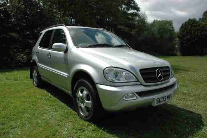 2003 (03) MERCEDES-BENZ ML CDi 270 AUTO - SILVER WITH BLACK LEATHER 