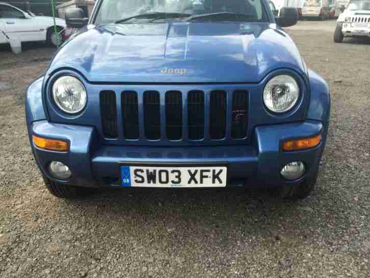 2003 03 REG JEEP CHEROKEE LIMITED CRD AUTO BLUE