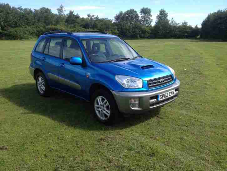 2003 03 REG TOYOTA RAV4 2.0 D4D 5 DR 4x4 MET BLUE CHEAPEST JEEP IN COUNTRY
