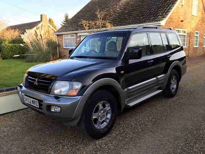 2003 52 MITSUBISHI SHOGUN EQUIP DI-D MANUAL 7 SEATER LWB BLACK/SILVER p/ex swap