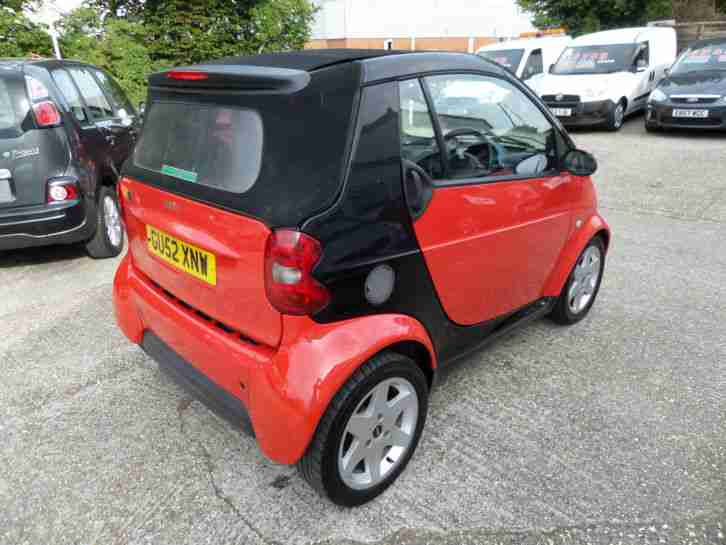 2003 (52) SMART CITY PULSE 50 AUTO BLACK CONVERTIBLE