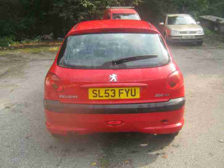 2003 53 PEUGEOT 206 STYLE 1.4 HDI RED LONG MOT IMMACULATE CONDITION! CHEAP TAX!