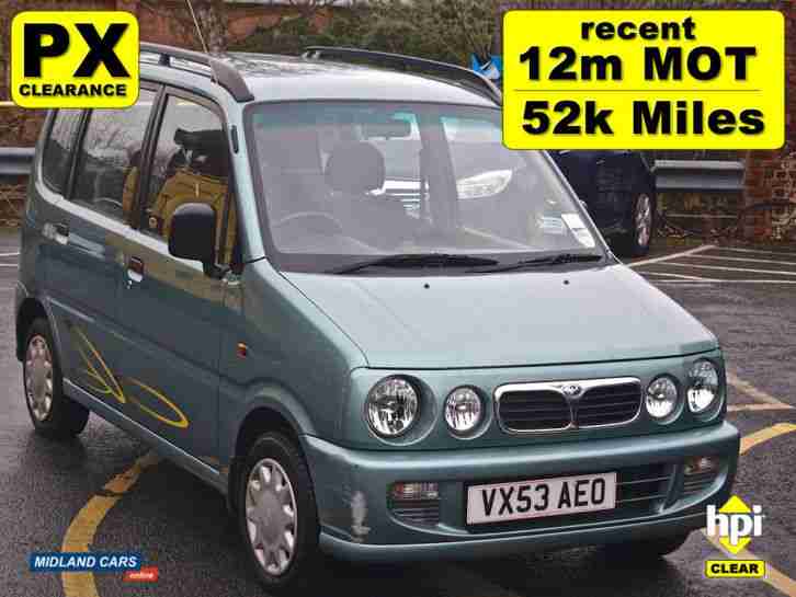 2003 53 Perodua Kenari 1.0 GX + 52k MILES + TRADE PRICE + RECENT 12m MOT