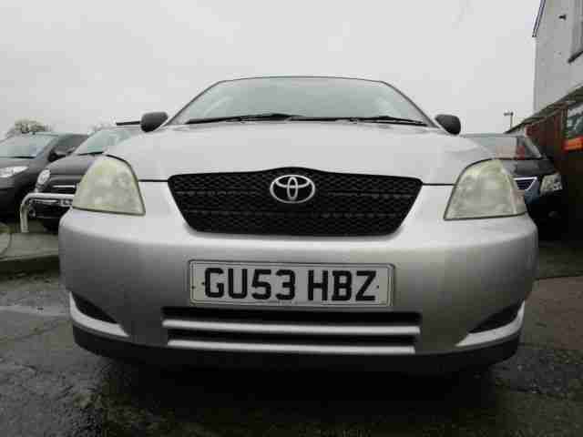 2003 53 Toyota Corolla 1.4 VVT-i T2 3 Door Full Service History 100600 Miles