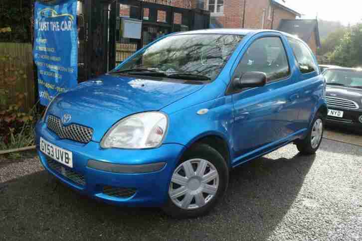 2003 (53) Toyota Yaris 1.0 VVTI T3 Blue 3 Door Long MOT Great First Car