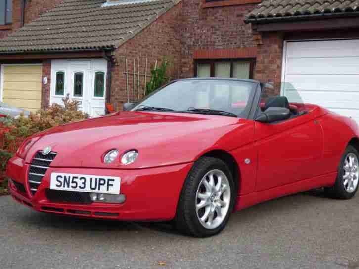 2003 ALFA ROMEO SPIDER JTS LUSSO RED SUPERB LOW MILEAGE EXAMPLE