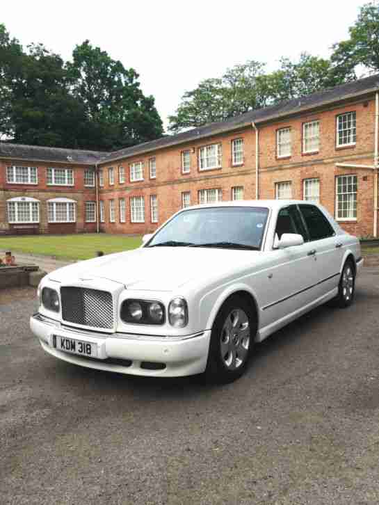 2003 BENTLEY ARNAGE R AUTO WHITE, ROLLS ROYCE TWIN TURBO ENGINE, NO RESERVE