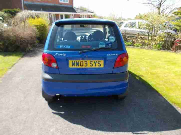 2003 DAEWOO MATIZ SE PLUS BLUE ONLY 27375 MILES FROM NEW !! VERY CLEAN AND TIDY