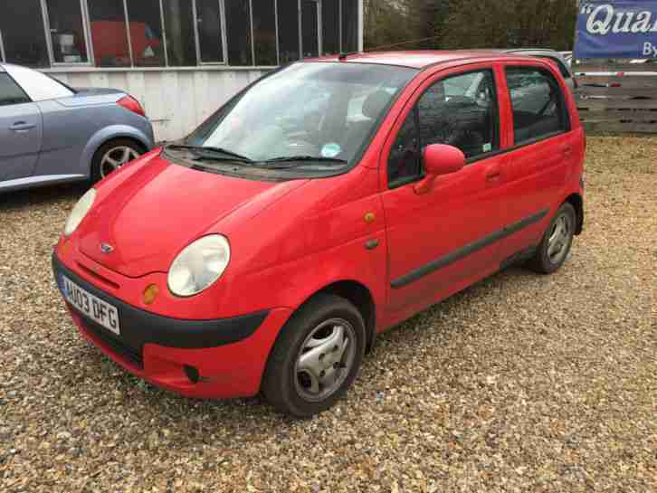 2003 MATIZ SE PLUS RED. SPARE OR