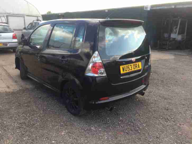 2003 DAIHATSU YRV TURBO 130 AUTO BLACK SPARES OR REPAIRS NON RUNNER