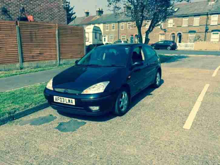 2003 FORD FOCUS EBONY MET BLACK RARE BLACK LEATHER VERY NICE M.O.T ONLY £795