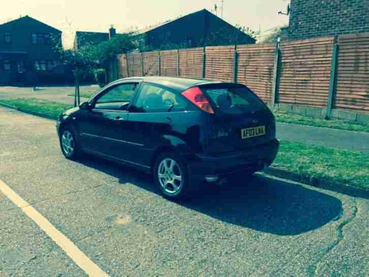 2003 FORD FOCUS EBONY MET BLACK RARE BLACK LEATHER VERY NICE M.O.T ONLY £795
