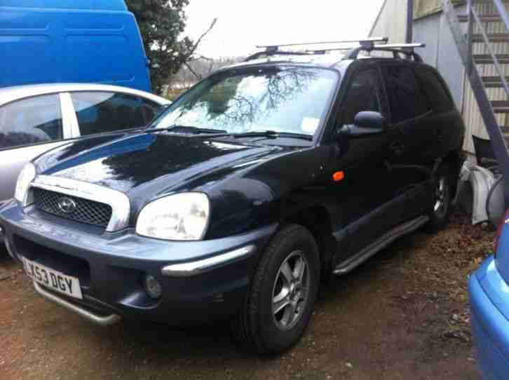 2003 HYUNDAI SANTA FE AUTO BLACK 2.0 diesel SPARES OR REPAIR NON RUNNER!