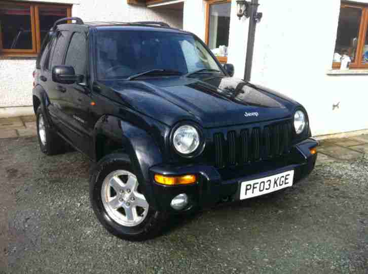 2003 JEEP CHEROKEE LIMITED CRD A BLACK Automatic, Black Leather