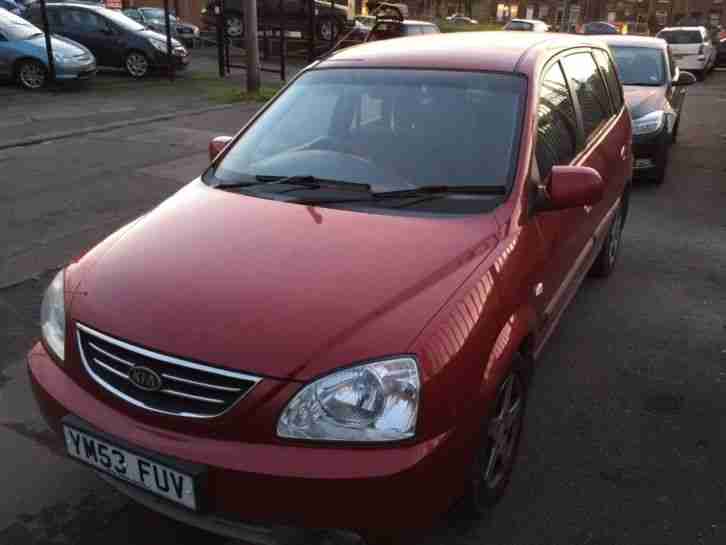 2003 KIA CARENS LX RED 1.8 PETROL 5 SPEED MANUAL MPV 5 DOOR HATCH BACK-TOWBAR