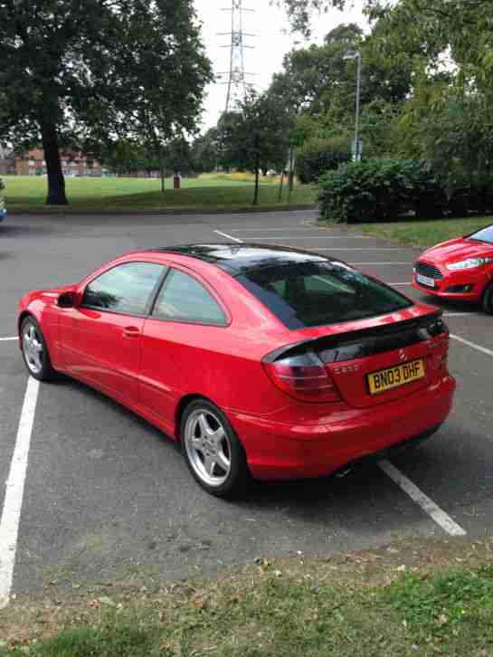2003 MERCEDES C230 KOMPRESSOR SE RED AUTOMATIC*TAX*MOT*FSH**NO RESERVE**