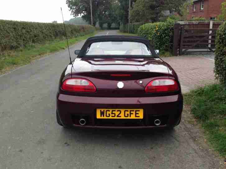 2003 MG TF BURGUNDY with CREAM Leather and Walnut Trim