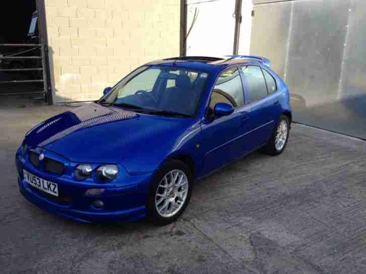 2003 MG ZR+ BLUE, NEW MOT, NEW H/GASKET, CAM BELT AND W/PUMP, BARGAIN!!!
