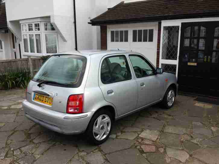 2003 NISSAN MICRA S AUTO 5 DOORS SILVER V.LOW MILEAGE