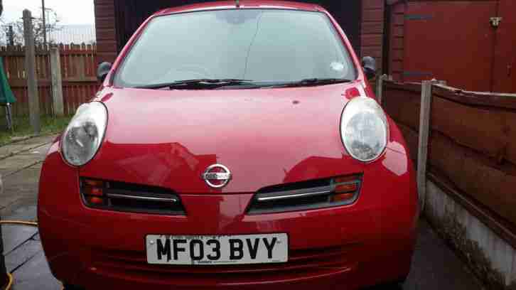 2003 NISSAN MICRA S RED 1.2 5 DOOR SPARES OR REPAIR