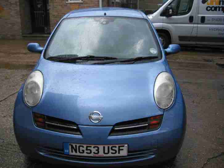 2003 NISSAN MICRA SE BLUE NEW SHAPE NO RESERVE AUCTION