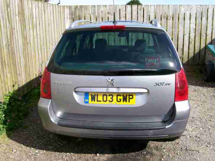 2003 PEUGEOT 307 SW SE HDI 110. MOT to 24/01/2016..SPARES or REPAIR. See Details