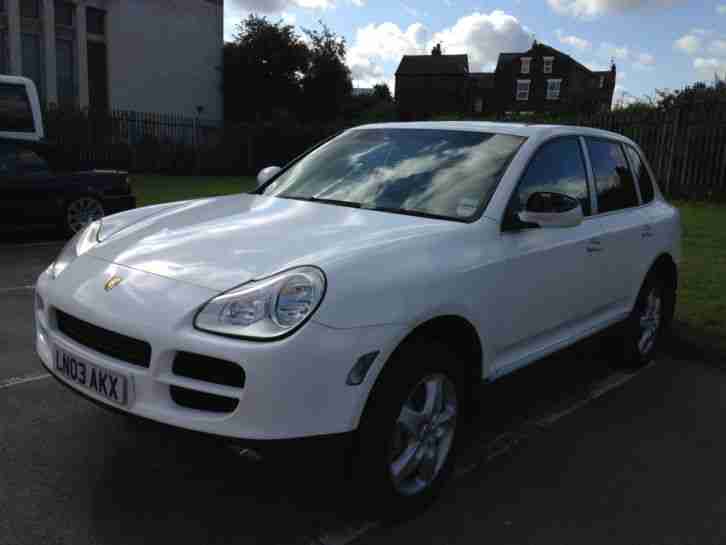 2003 PORSCHE CAYENNE S TIPTRONIC, 6 SPEED WHITE, 4.5 V8, 77K MILES