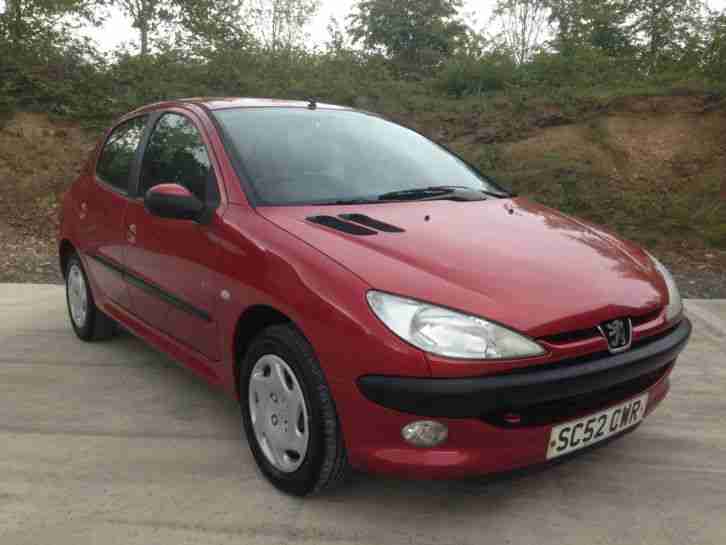 2003 Peugeot 206 1.1 5 Door Red - AIRCON - NEW MOT - CHEAP TAX - LOW MILEAGE