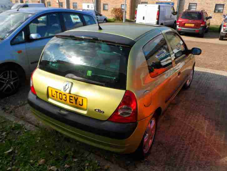 2003 RENAULT CLIO DYN BILLABONG DCI 65 GREEN