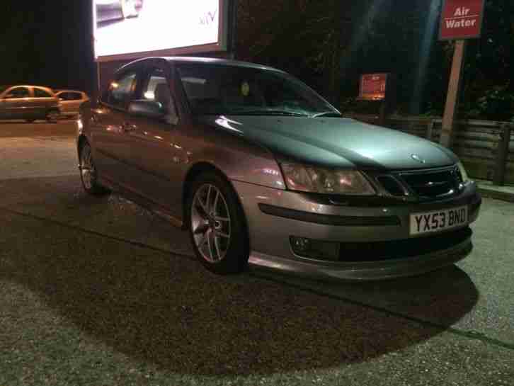 2003 SAAB 9 3 AERO 210 BHP GREY, SAT NAV, P.SENSORS,HEATED SEATS, LOTS OF EXTRAS