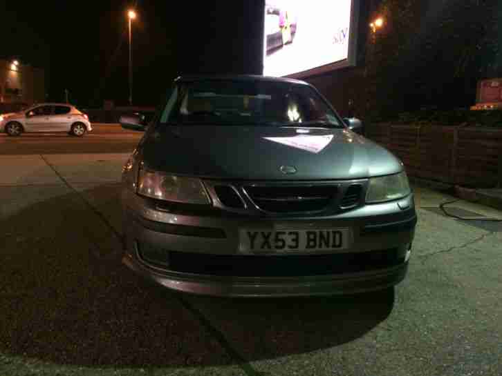 2003 SAAB 9-3 AERO 210 BHP GREY, SAT NAV, P.SENSORS,HEATED SEATS, LOTS OF EXTRAS