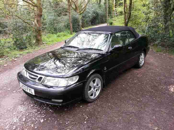 2003 SAAB 9-3 SE TURBO BLACK MANUAL CONVERTIBLE