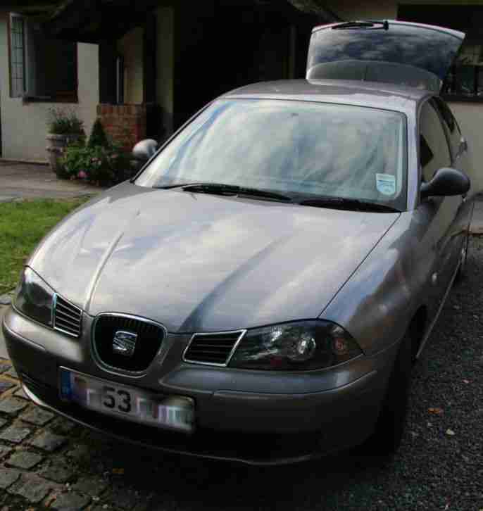 2003 SEAT IBIZA silver grey; No Tax; No MOT; for spares, breaking or repair 1198