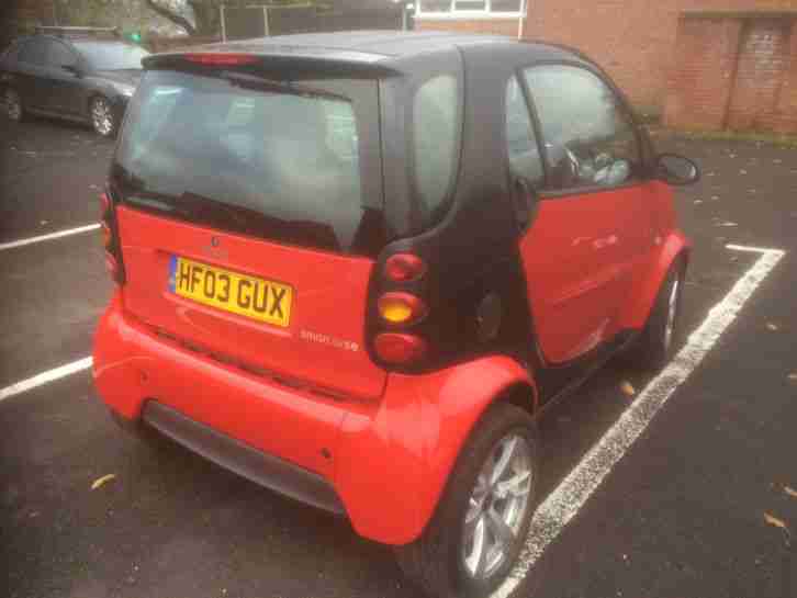 2003 SMART CITY PURE 50 AUTO RED/BLACK £30 A YEAR ROAD TAX + 60MPG