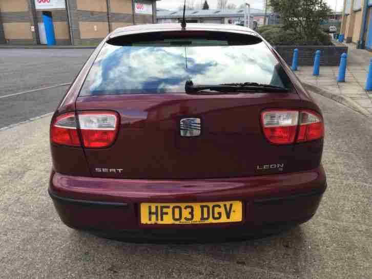 2003 Seat Leon 1.6 S - FSH from new - 91k Miles - 25/10/15 MOT - NO RESERVE!