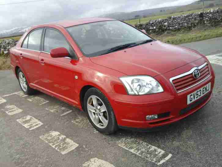 2003 TOYOTA AVENSIS T3 X RED LOW MILEAGE GOOD SPEC
