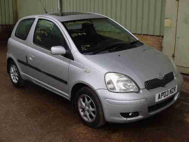 2003 TOYOTA YARIS T SPIRIT MMT SILVER Spares or Repairs in Northampton