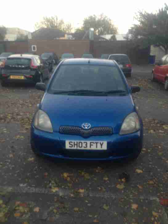 2003 TOYOTA YARIS VVTI COLOUR COLLECT BLUE DRIVE WELL LONG MOT