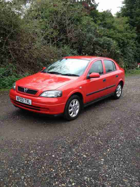 2003 VAUXHALL ASTRA ACTIVE RED 1 OWNER FROM NEW