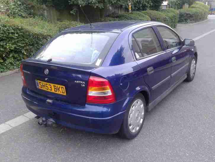 2003 VAUXHALL ASTRA CLUB 8V BLUE...MOT TILL August 2016