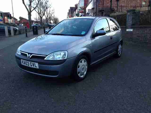 2003 VAUXHALL CORSA ACTIVE 12V SILVER JUST