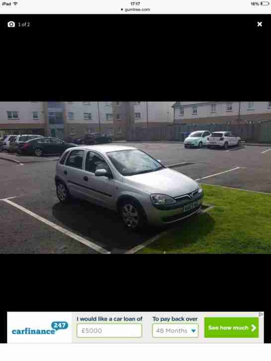 2003 VAUXHALL CORSA CLUB 16V SILVER
