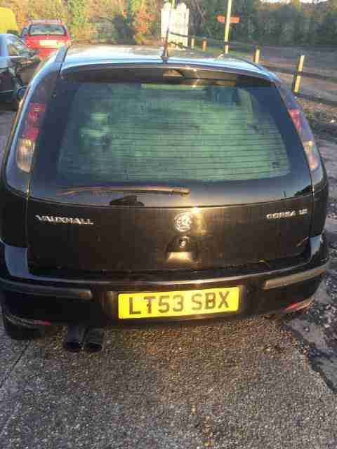 2003 VAUXHALL CORSA SXI 16V BLACK SPARES OR REPAIRS