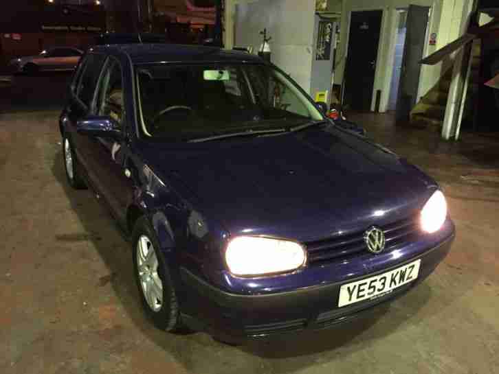 2003 VOLKSWAGEN GOLF 1.4 MATCH METALLIC BLUE GREAT CONDITION 99P START NO RESERV