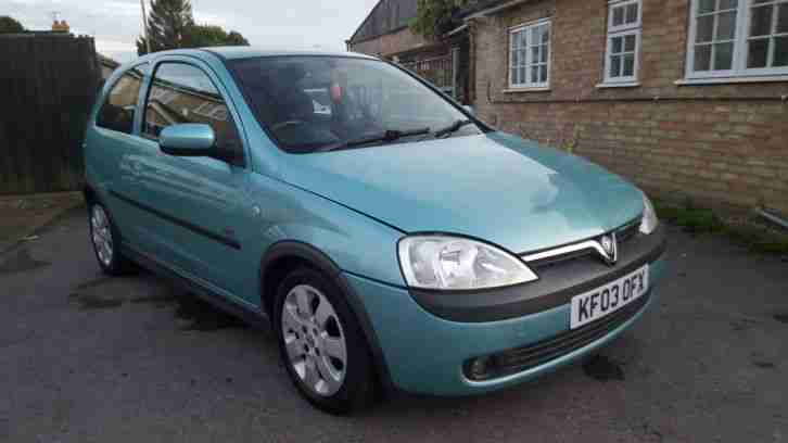 2003 Vauxhall Corsa 1.2 SXI 16V Green F/S/H, Long MOT, Good First Car V/G/C
