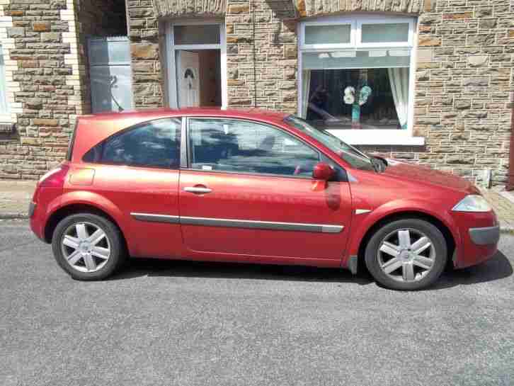 2003 renault meganne 1.4 2 door spares or repairs, private plate