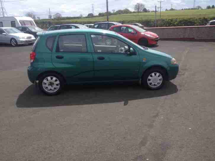 2004 04 REG DAEWOO KALOS 14cc 5 DR METT GREEN 1OWNER FROM NEW LOW MILES