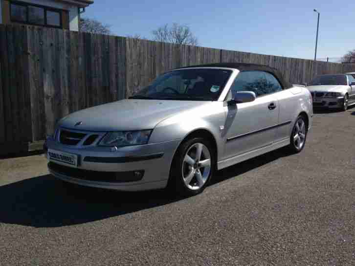 2004 04 SAAB 9-3 2.0 VECTOR, 2 DOOR CONVERTIBLE, METALIC SILVER, PETROL