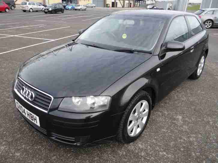 2004 04 reg AUDI A3 SE TDI METALLIC BLACK 3 DOOR HATCHBACK ALLOY WHEELS